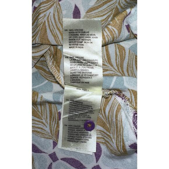 White Stuff Cordelia Top Multi Pattern Lightweight Quarter Sleeve Pull Over UK14 - Picture 6 of 7